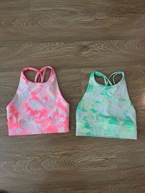 lululemon athletica Tie-Dye Sports Bras XXS in Pink and Green
